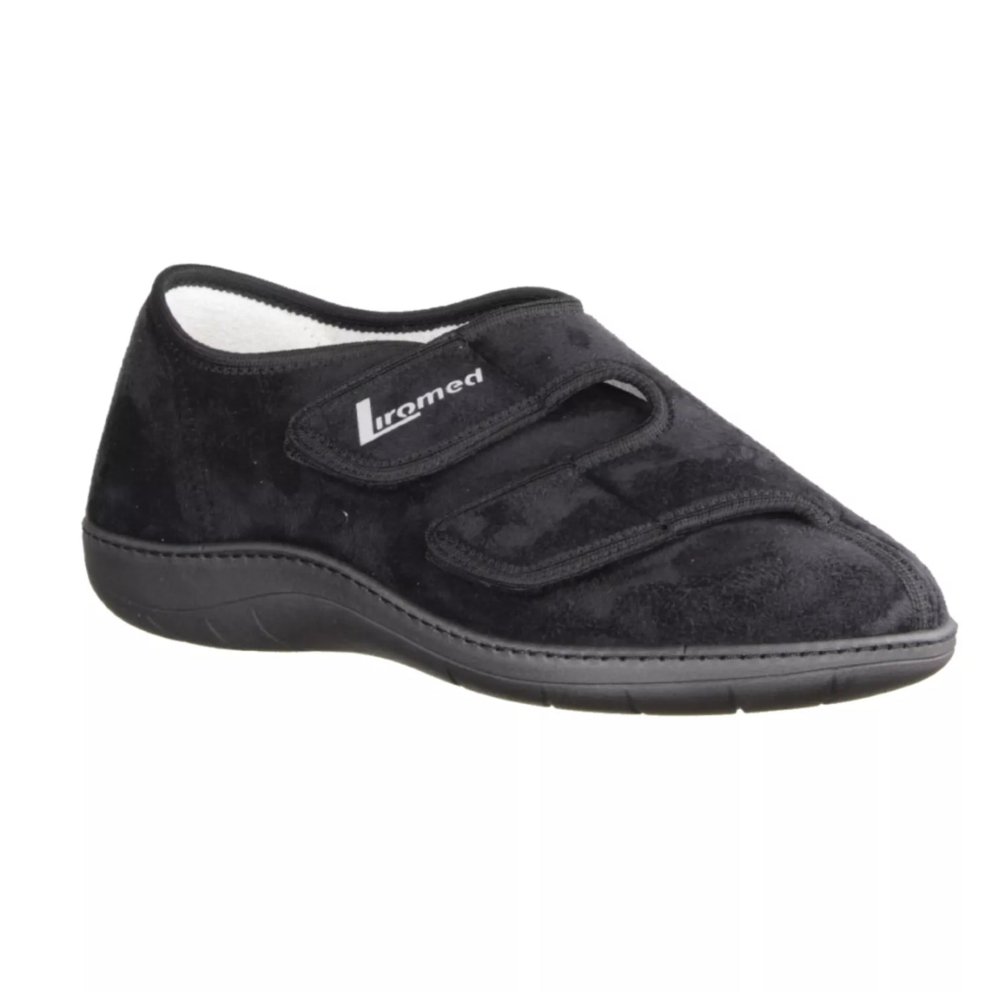 Liromed 476-20Z3 Verbandschuh in schwarz, Frotteefutter, Weite L