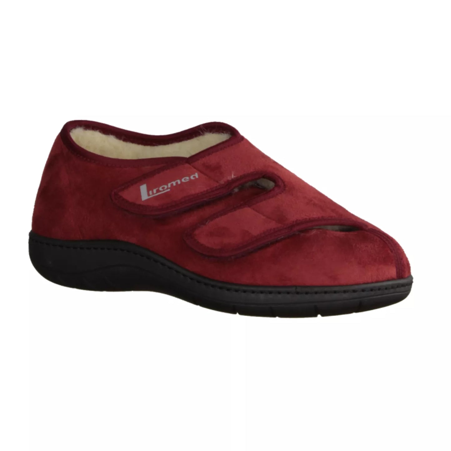 Liromed 476-3012 Verbandschuh in bordo, Schurwolle, Weite L