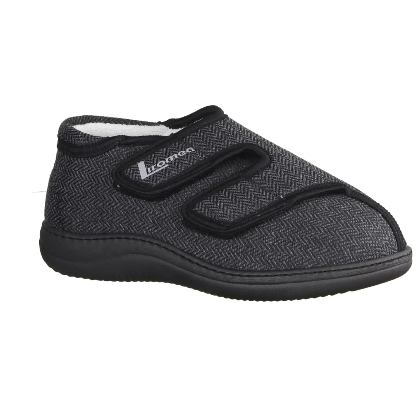 Liromed 476-1003 Bambus-Verbandschuh in schwarz, Bambus-Futter, Weite L