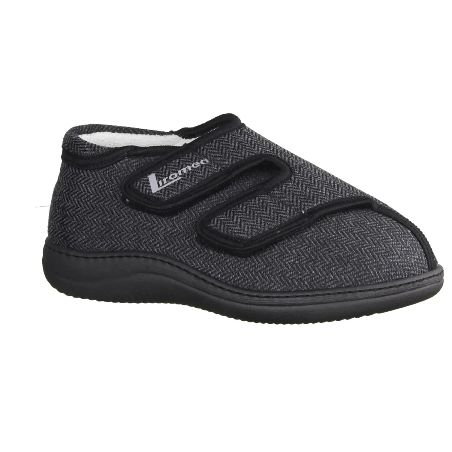 Liromed 476-1003 Bambus-Verbandschuh in schwarz, Bambus-Futter, Weite L