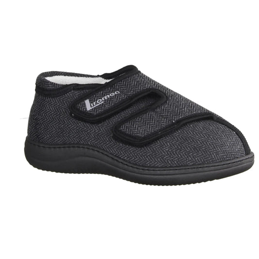 Liromed 476-1003 Bambus-Verbandschuh in schwarz, Bambus-Futter, Weite L