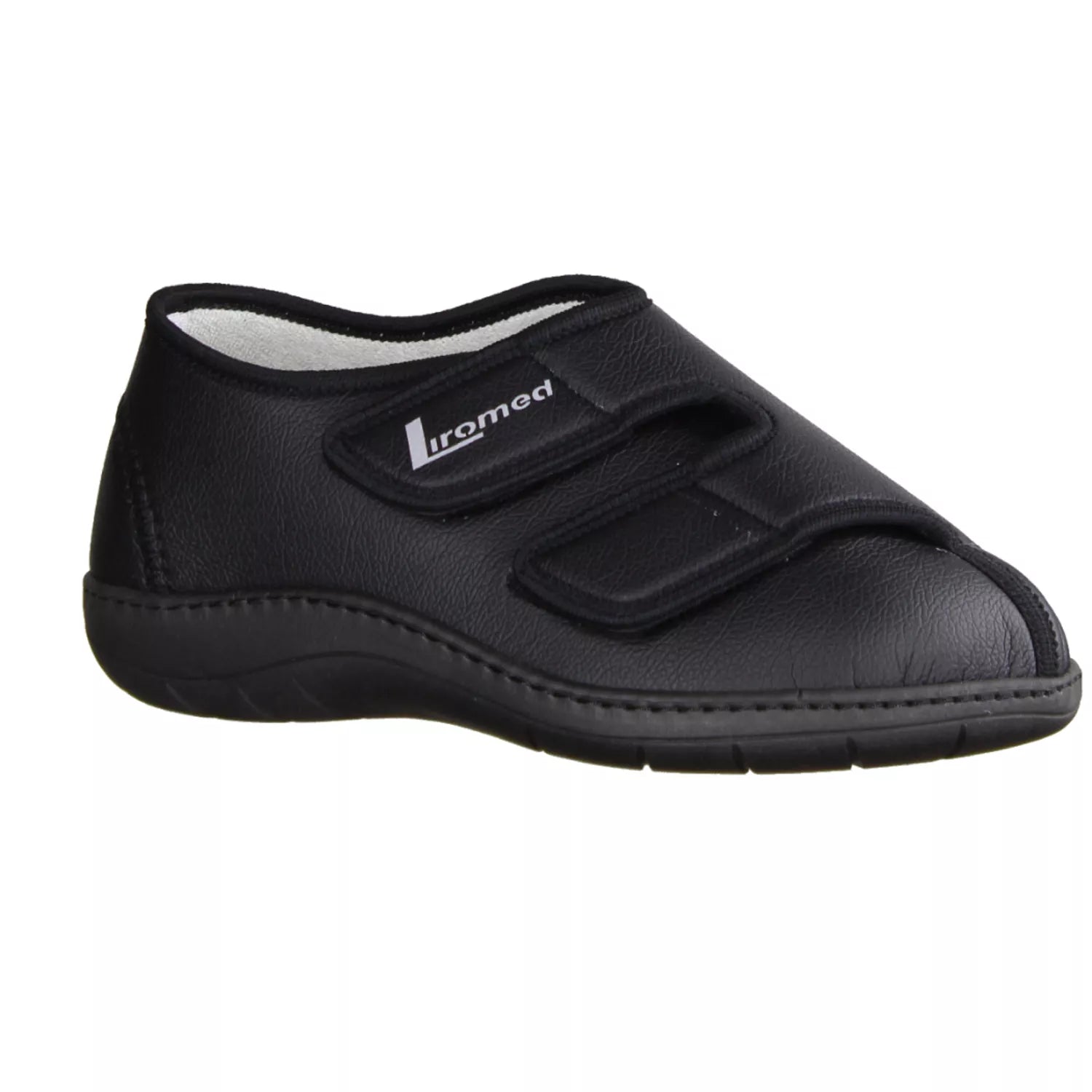 Liromed 476-2003 urinbeständiger Verbandschuh in schwarz, Frotteefutter, Weite L