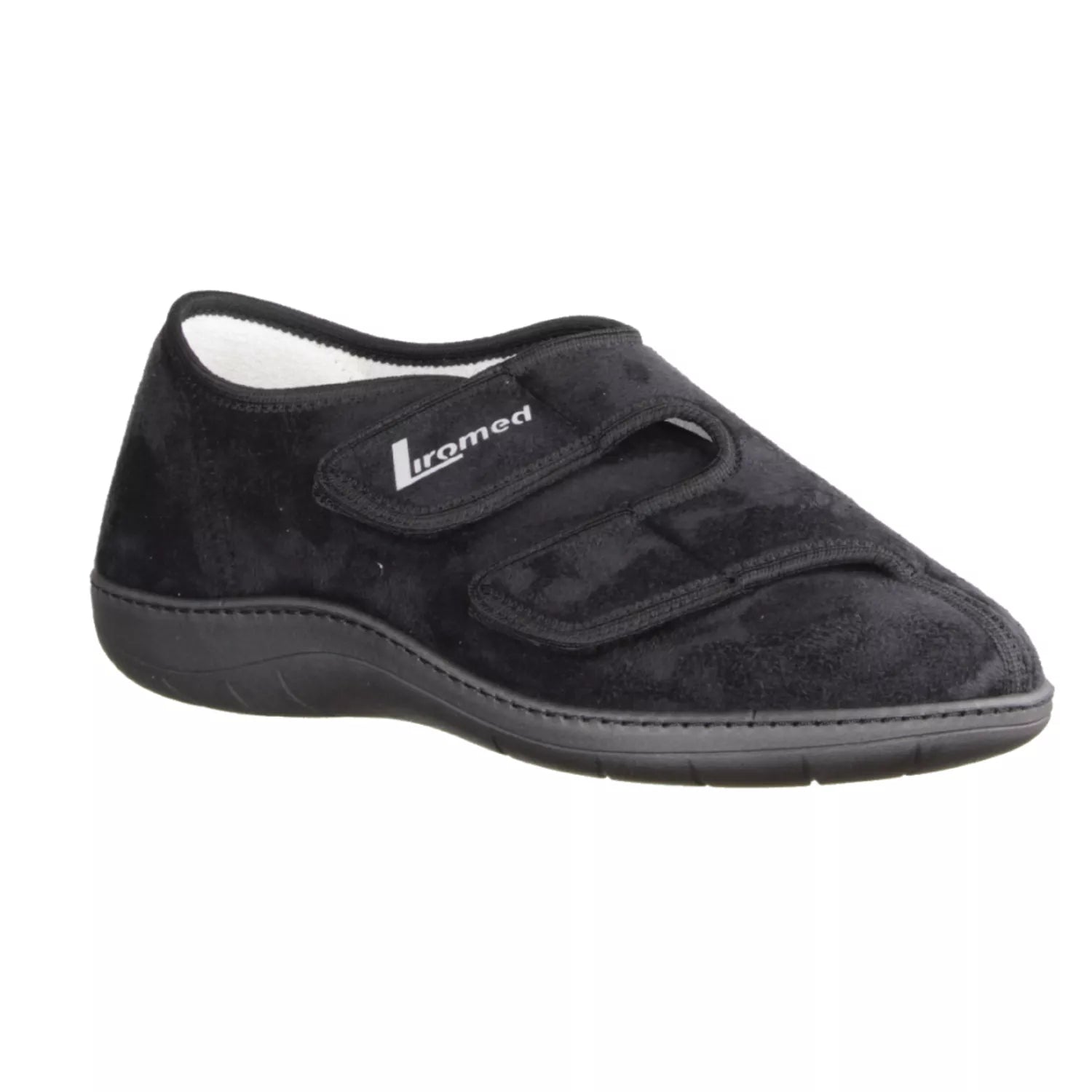 Liromed 476-20Z3 Verbandschuh in schwarz, Frotteefutter, Weite L