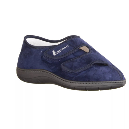 Liromed 476-20Z5 Verbandschuh in marine, Frotteefutter, Weite L