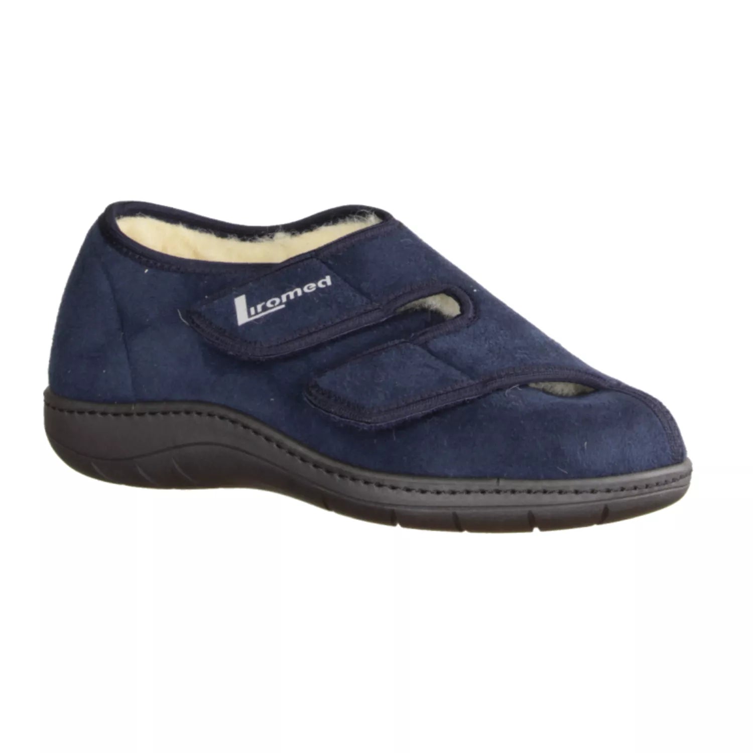 Liromed 476-3010 Verbandschuh in marine, Schurwolle, Weite L