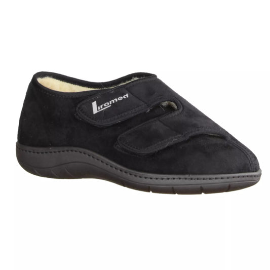 Liromed 476-3011 Verbandschuh in schwarz, Schurwolle, Weite L