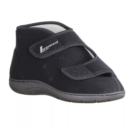 Liromed 477-20Z1 hoher Verbandschuh in schwarz, Silberausstattung, Weite L