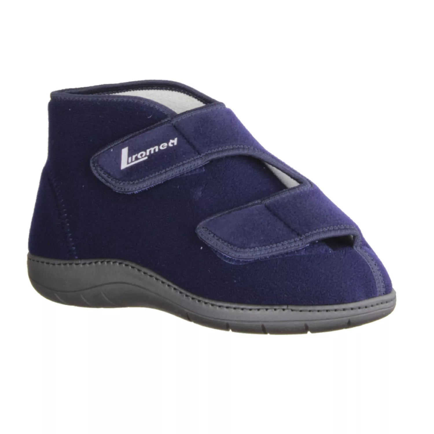 Liromed 477-20Z2 hoher Verbandschuh in marine, Silberausstattung, Weite L
