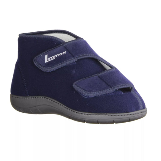 Liromed 477-20Z2 hoher Verbandschuh in marine, Silberausstattung, Weite L