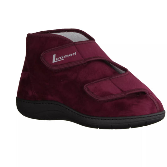 Liromed 477-20Z6 hoher Verbandschuh in bordo, Frotteefutter, Weite L