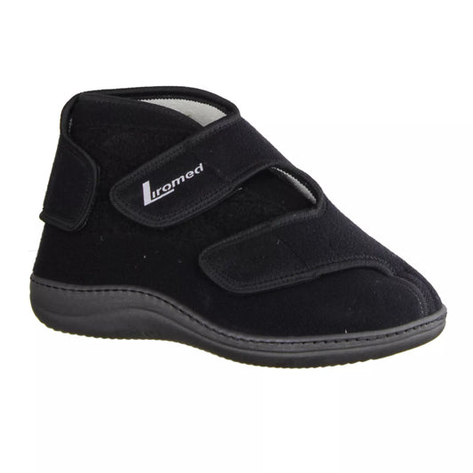 Liromed 480 Verbandschuh in schwarz, Silberausstattung, Weite L