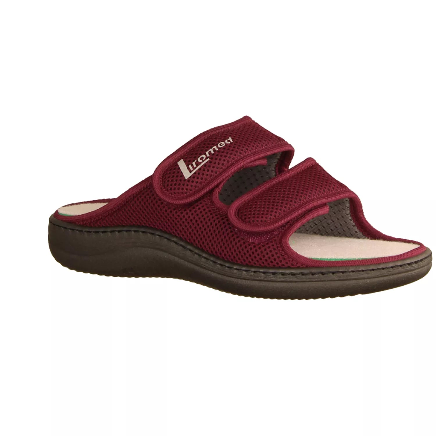 Liromed 805 Verbandpantolette in bordo, Airmesh-Futter, Weite L
