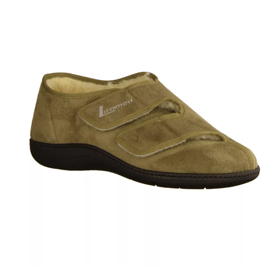 Liromed 476-3013 Verbandschuh in stone, Schurwolle, Weite L
